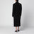 Manteau croisé noir en laine