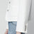 Cremefarbene Bouclé-Tweedjacke