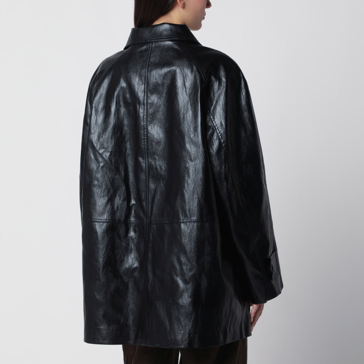 Veste en similicuir noir Lily