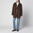 Khakifarbene Lily Jacke aus Kunstleder