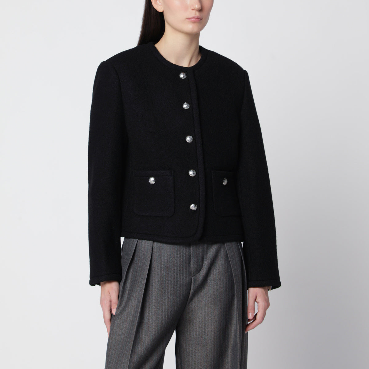 Black Classic jacket in tweed