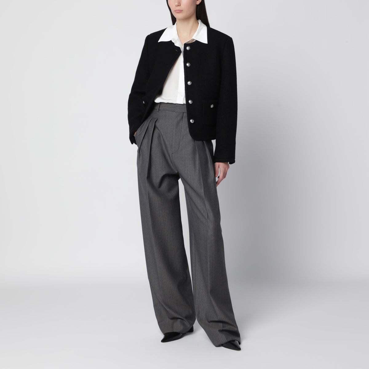 Black Classic jacket in tweed