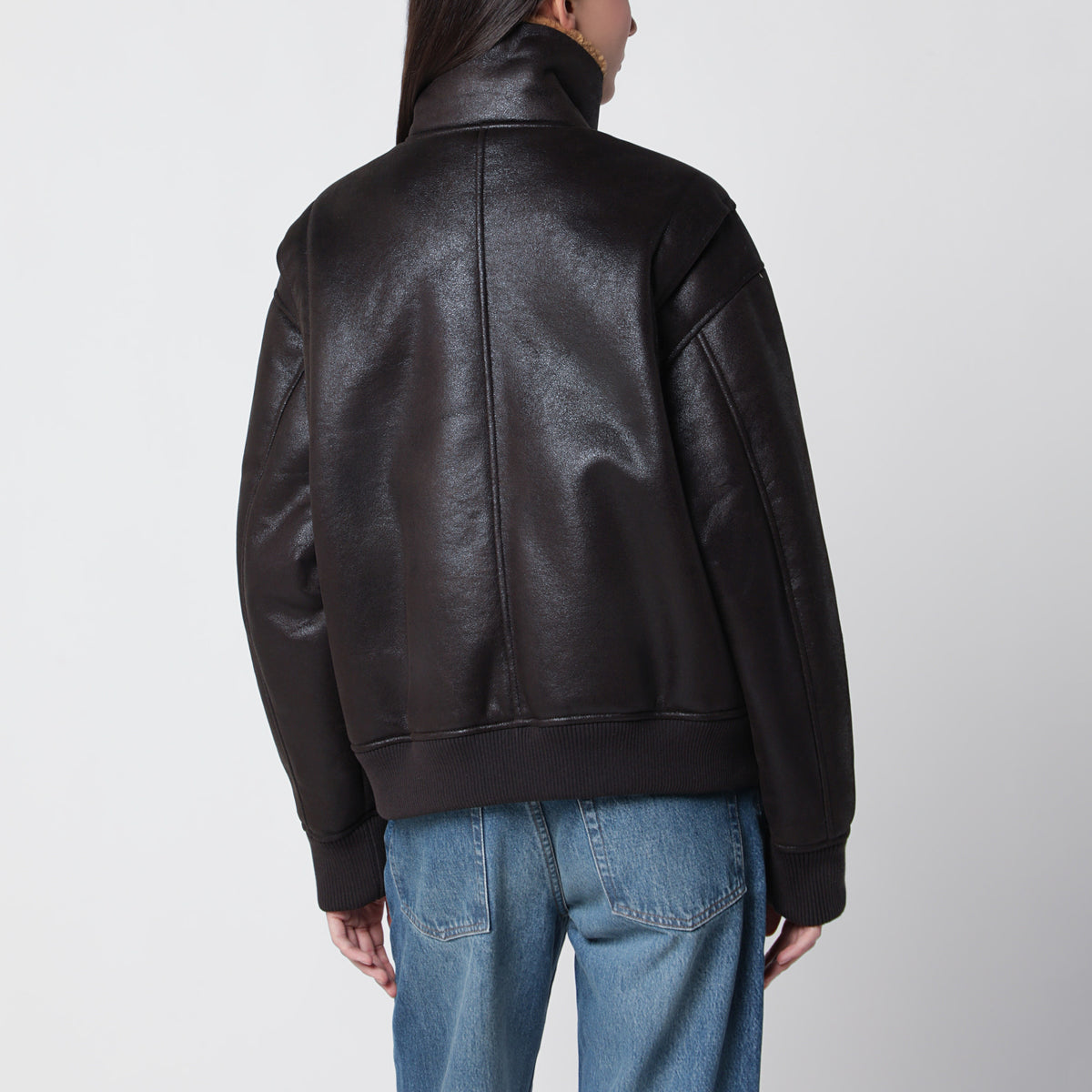 Black Aviator Volume bomber jacket