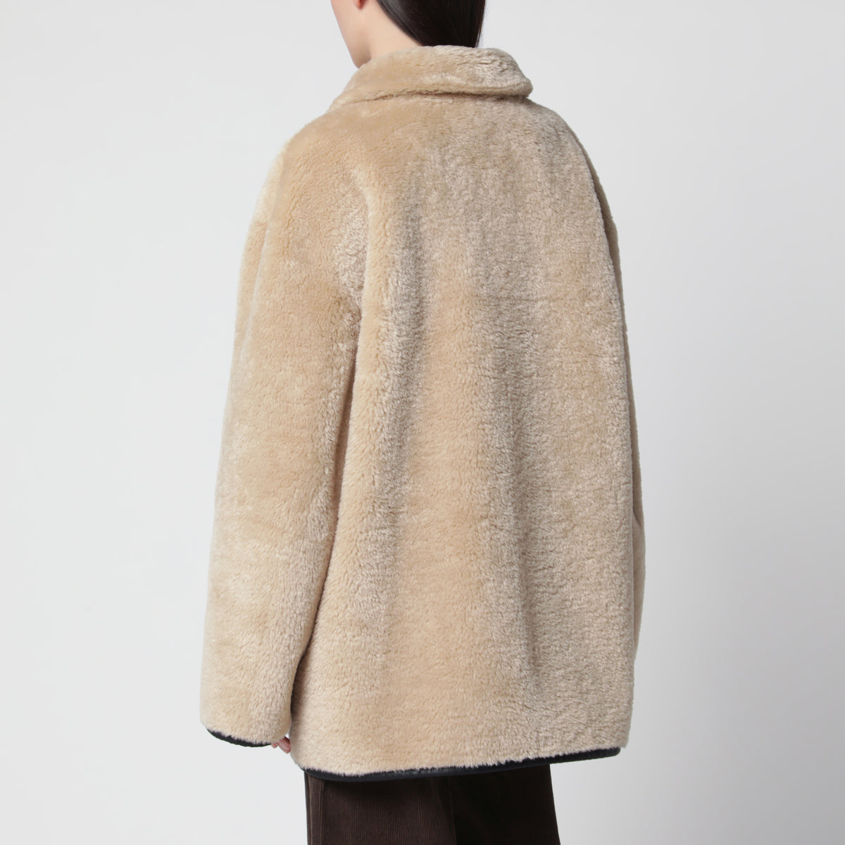 Giacca reversibile effetto shearling nera