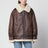 Veste réversible marron effet shearling
