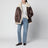 Brown reversible shearling-effect jacket