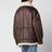 Brown reversible shearling-effect jacket