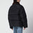Schwarze gefütterte Flight Jacke mit Kunstpelzkragen
