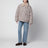 Beige gefütterte Flight Jacke mit Kunstpelzkragen