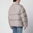 Beige gefütterte Flight Jacke mit Kunstpelzkragen