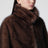 Kurze braune Faux Fur Jacke