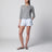 Mini shorts pigiama azzurri a righe