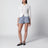 Marineblaue Pyjama-Mini-Shorts mit Vichy-Muster