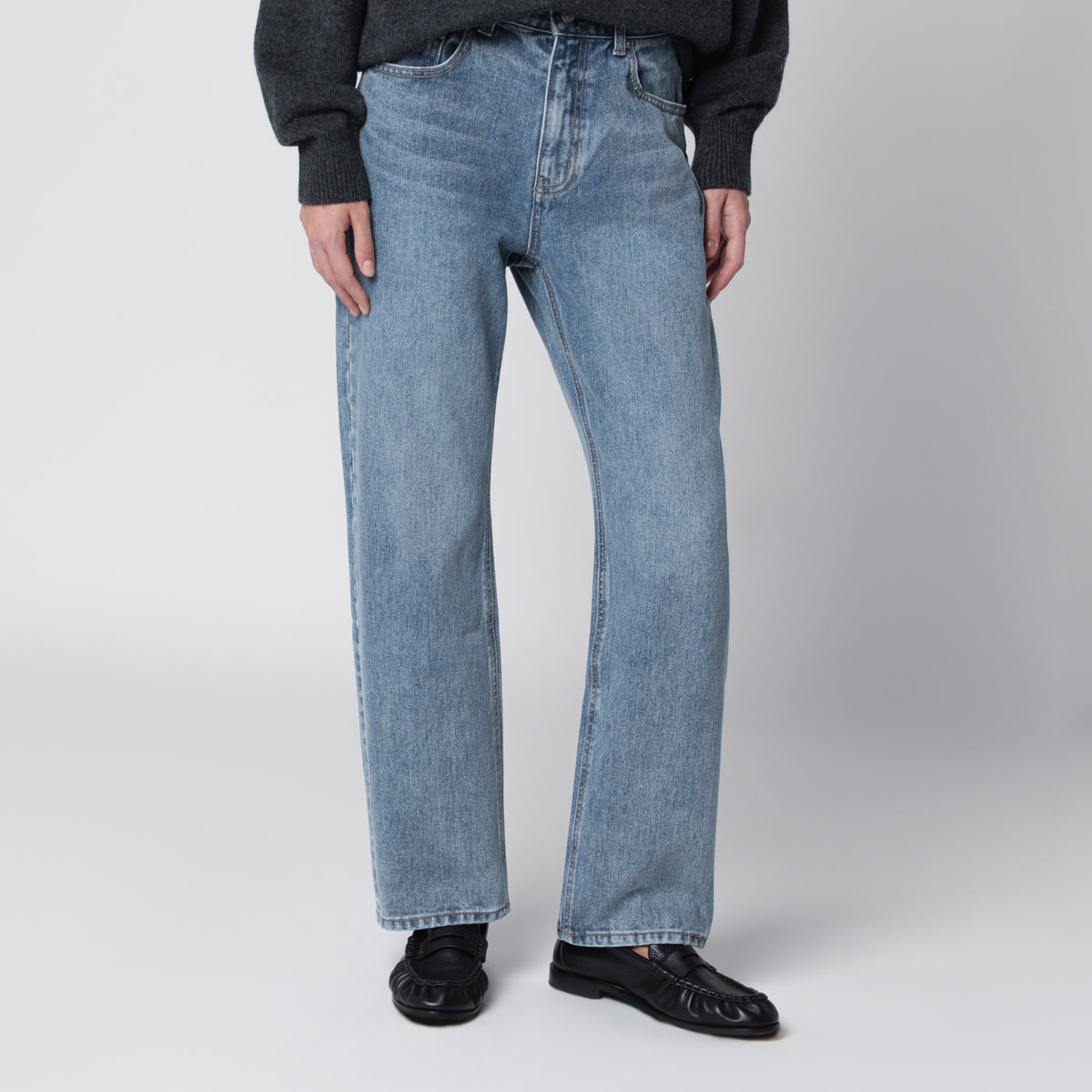 Jeans Slick Cigarette in cotone azzurro