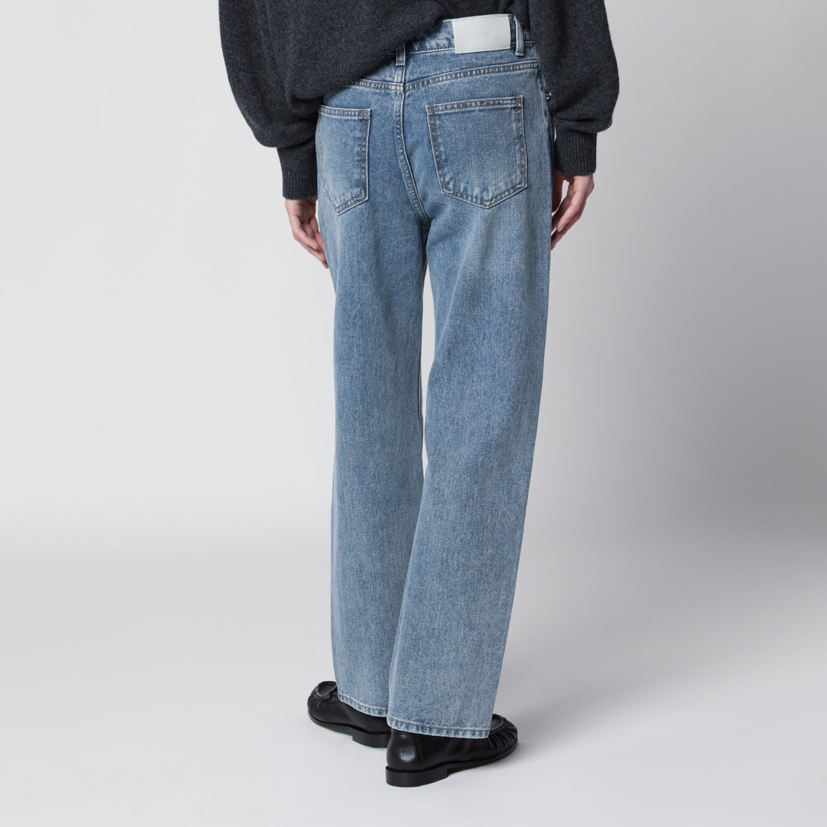 Jeans Slick Cigarette in cotone azzurro