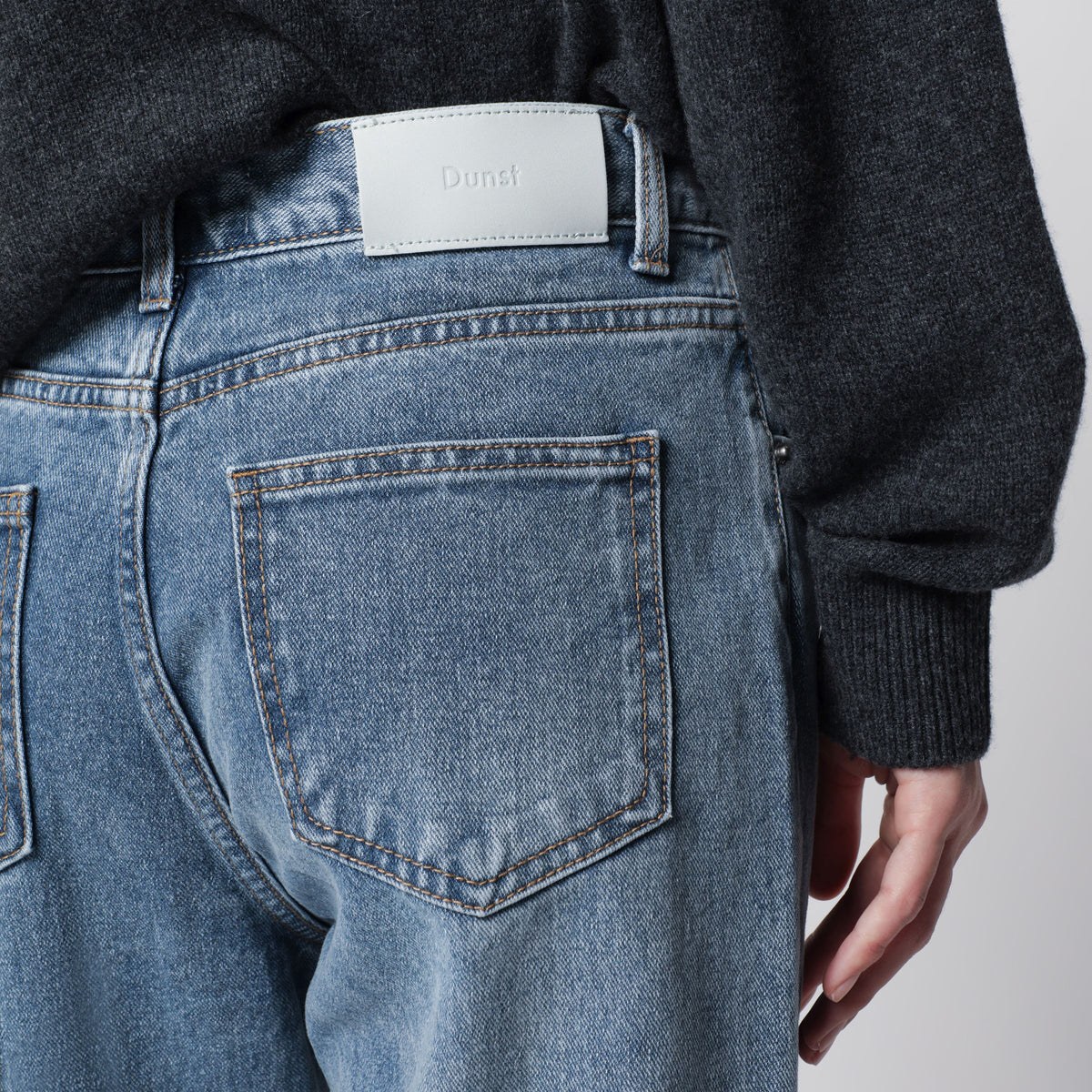 Jeans Slick Cigarette in cotone azzurro