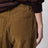Jeans a gamba larga in velluto a coste verde oliva