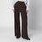 Jeans a gamba larga in velluto a coste marrone