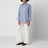 Casual blue striped shirt in cotton
