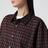 Brick checked flannel shirt