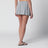 Grey mélange voluminous mini skirt