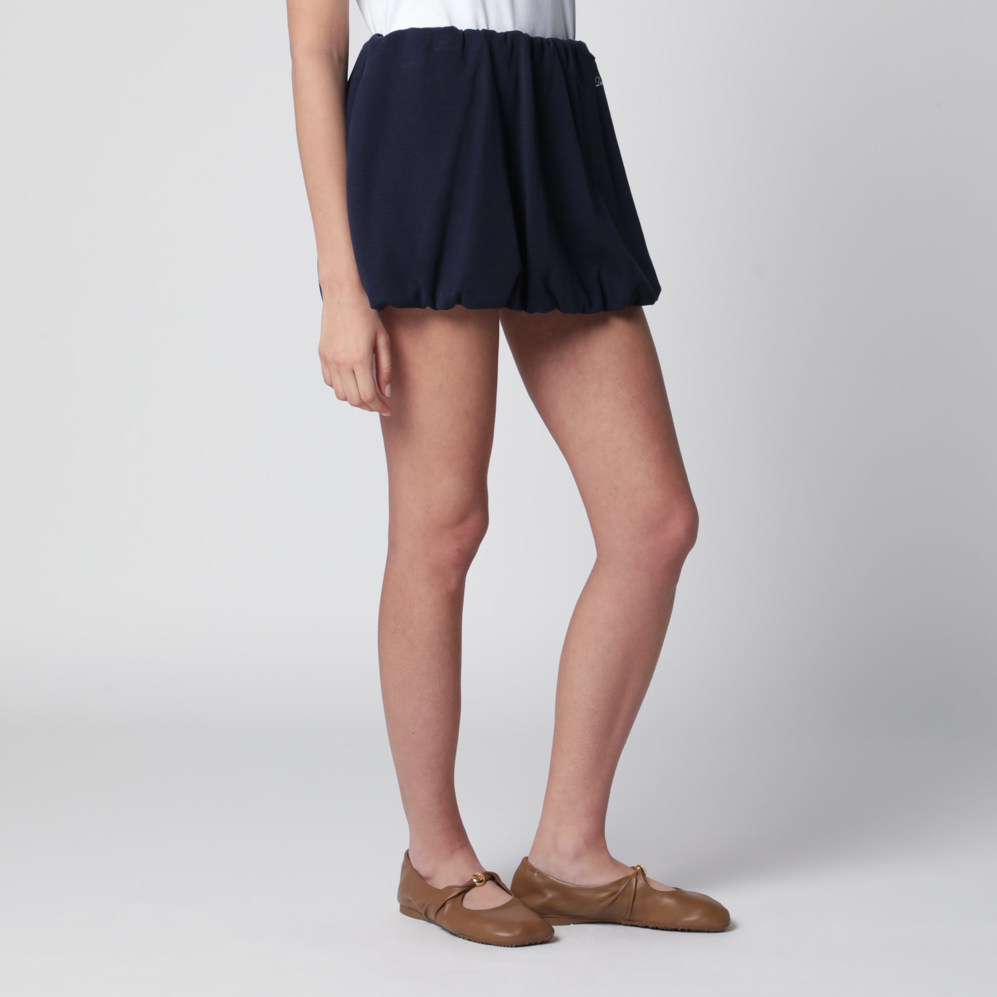 Minigonna voluminosa blu navy