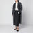 Charcoal grey pinstripe H-Line long skirt