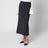 Charcoal grey pinstripe H-Line long skirt