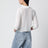 Cardigan ajouré en mélange de lin ivoire