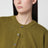 Olive green wool-blend crewneck cardigan