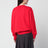 Red V-neck cashmere blend sweater
