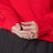 Red V-neck cashmere blend sweater