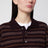 Maglione a righe marrone con colletto