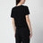 Black short-sleeved top in wool blend