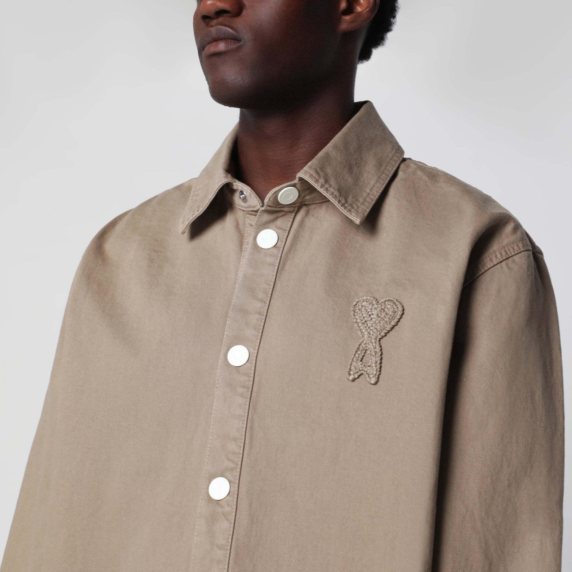 Camicia Ami de Coeur beige taupe
