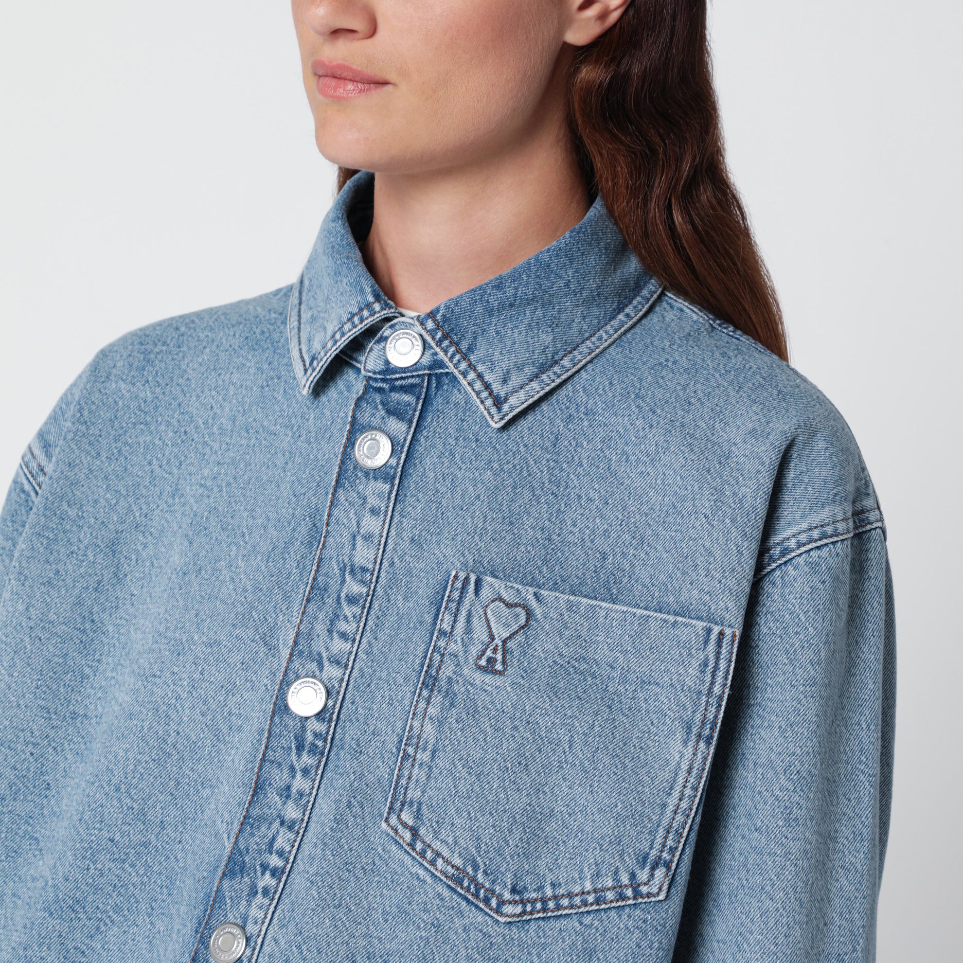 Blue Ami de Cœur overshirt in cotton