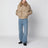 Veste matelassée beige en laine