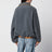 Felpa in pile grigio cenere con patch Ami