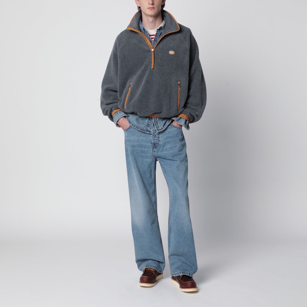 Ash Grey fleece vareuse
