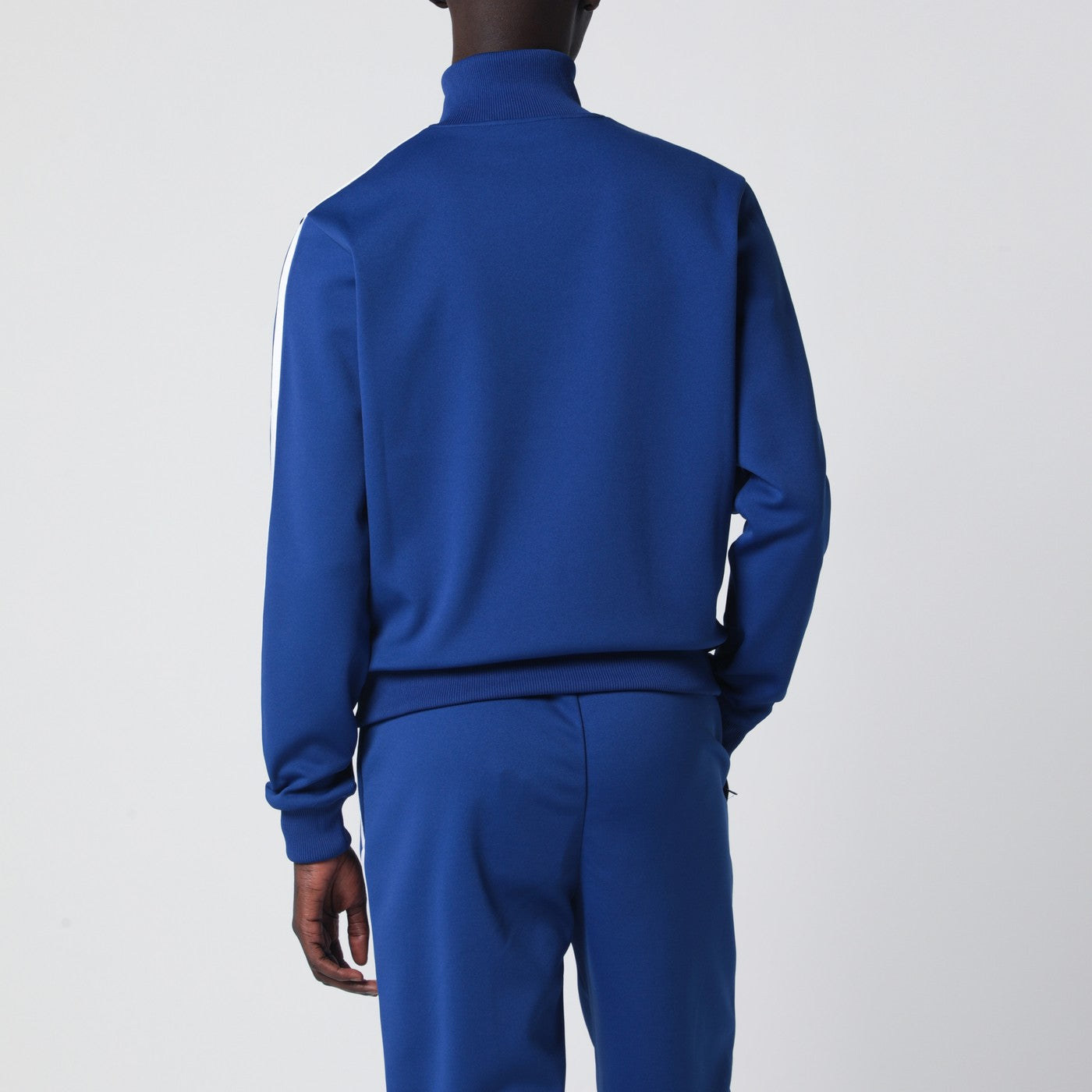 Bluette/white technical fabric sweatshirt