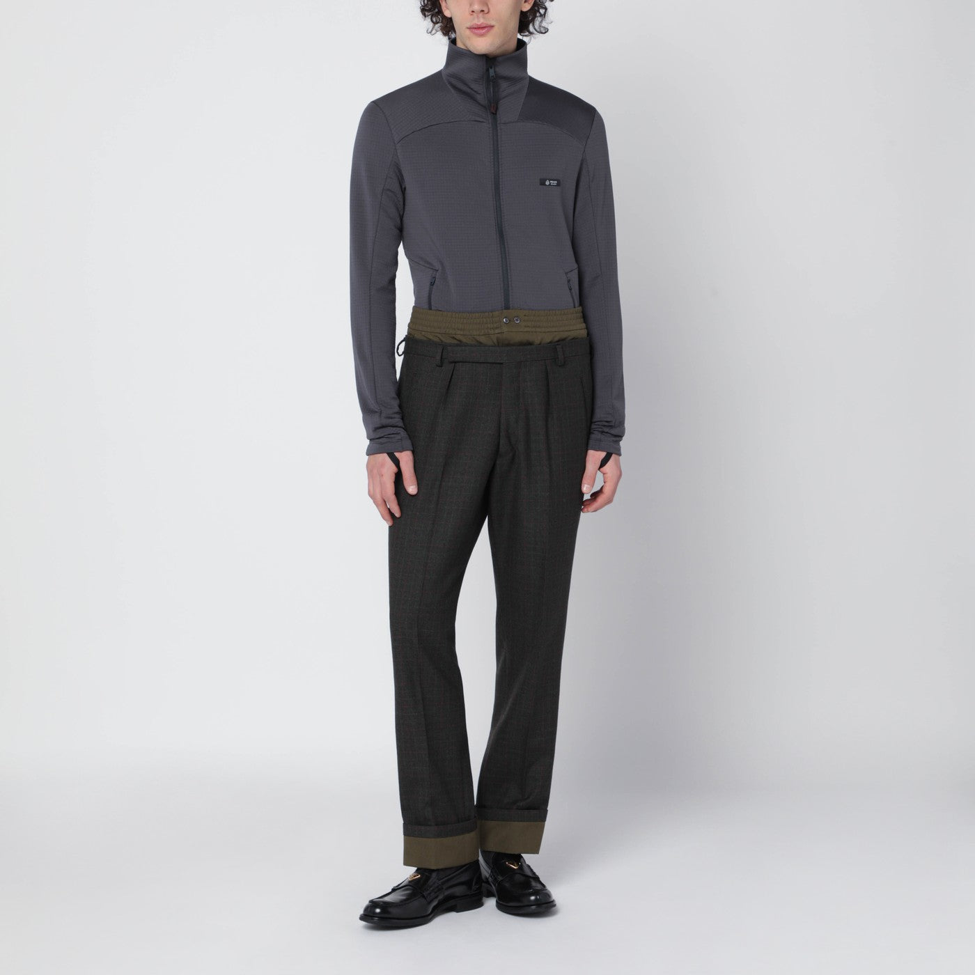 Prada Grey technical-fabric sweatshirt | TheDoubleF