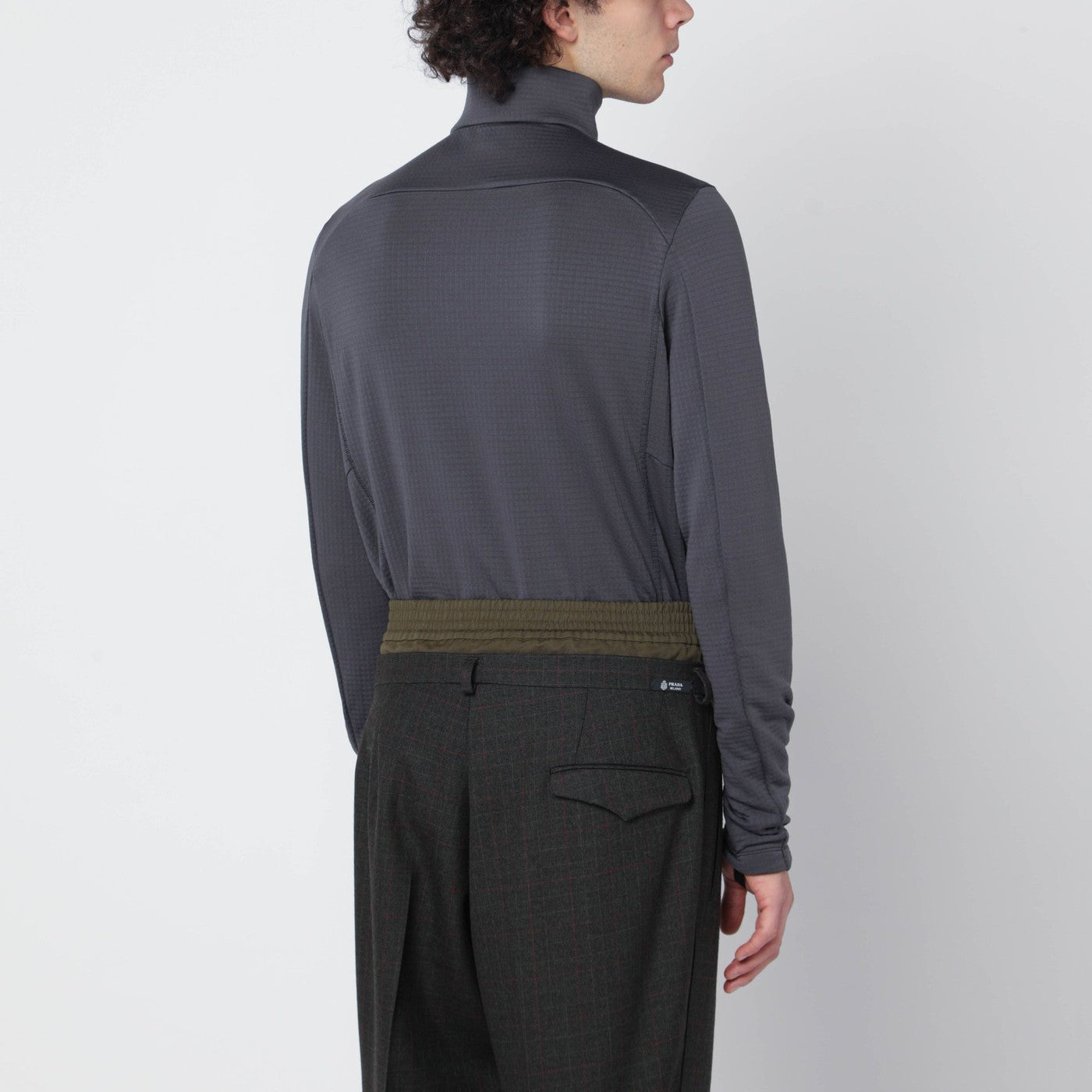 Prada Grey technical-fabric sweatshirt | TheDoubleF