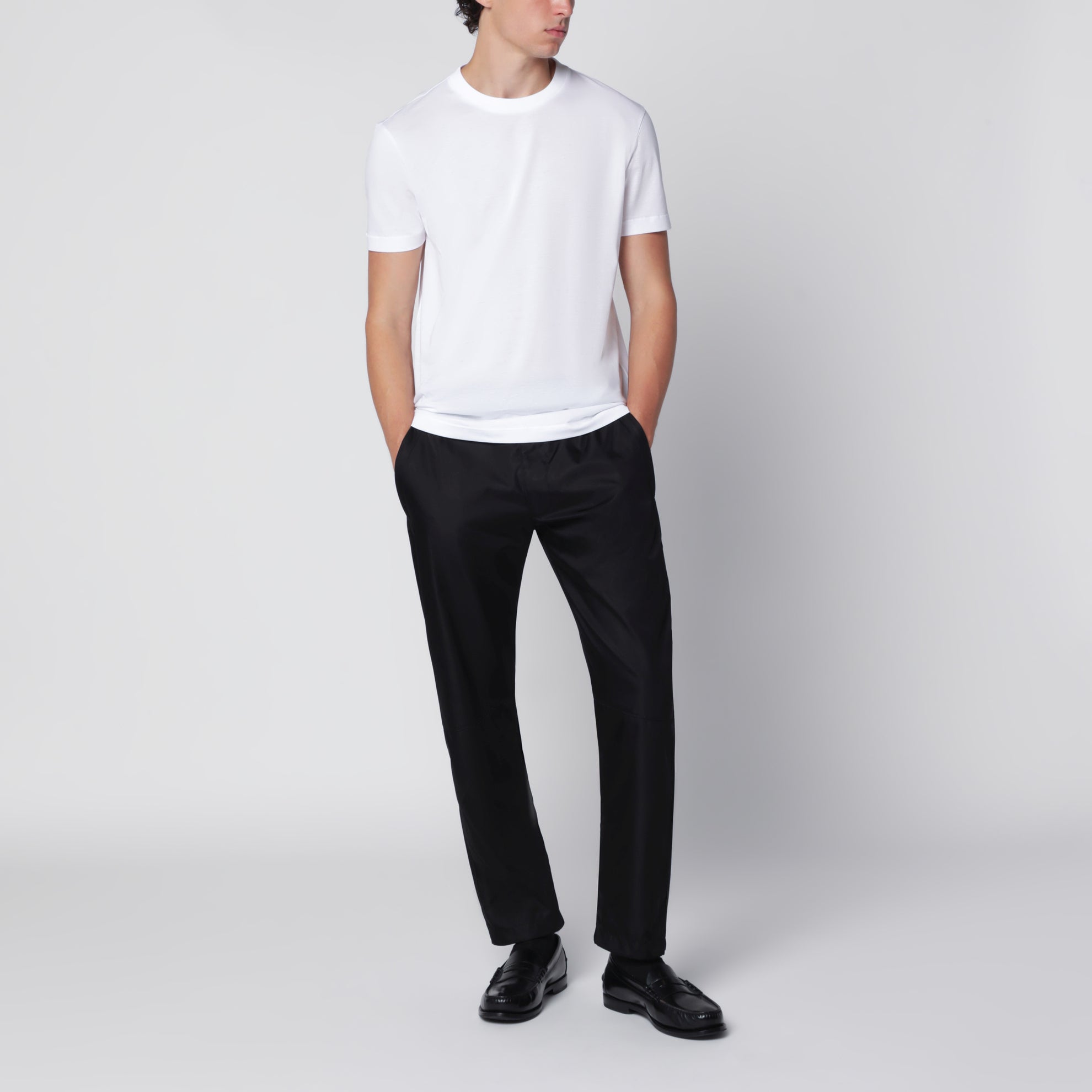 Set di tre T-shirt bianche in cotone