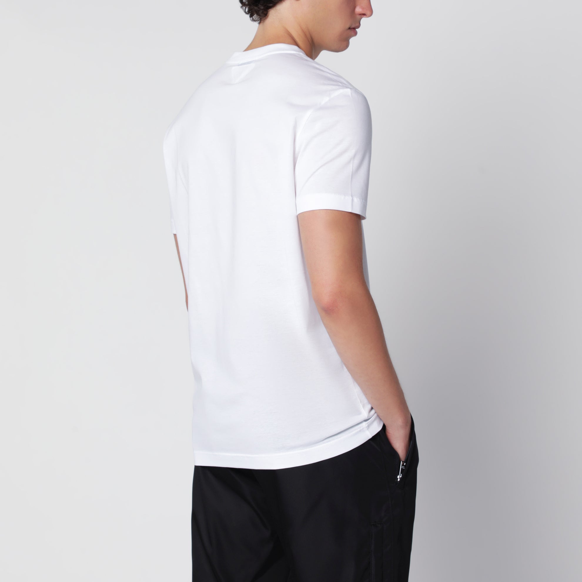 Set di tre T-shirt bianche in cotone