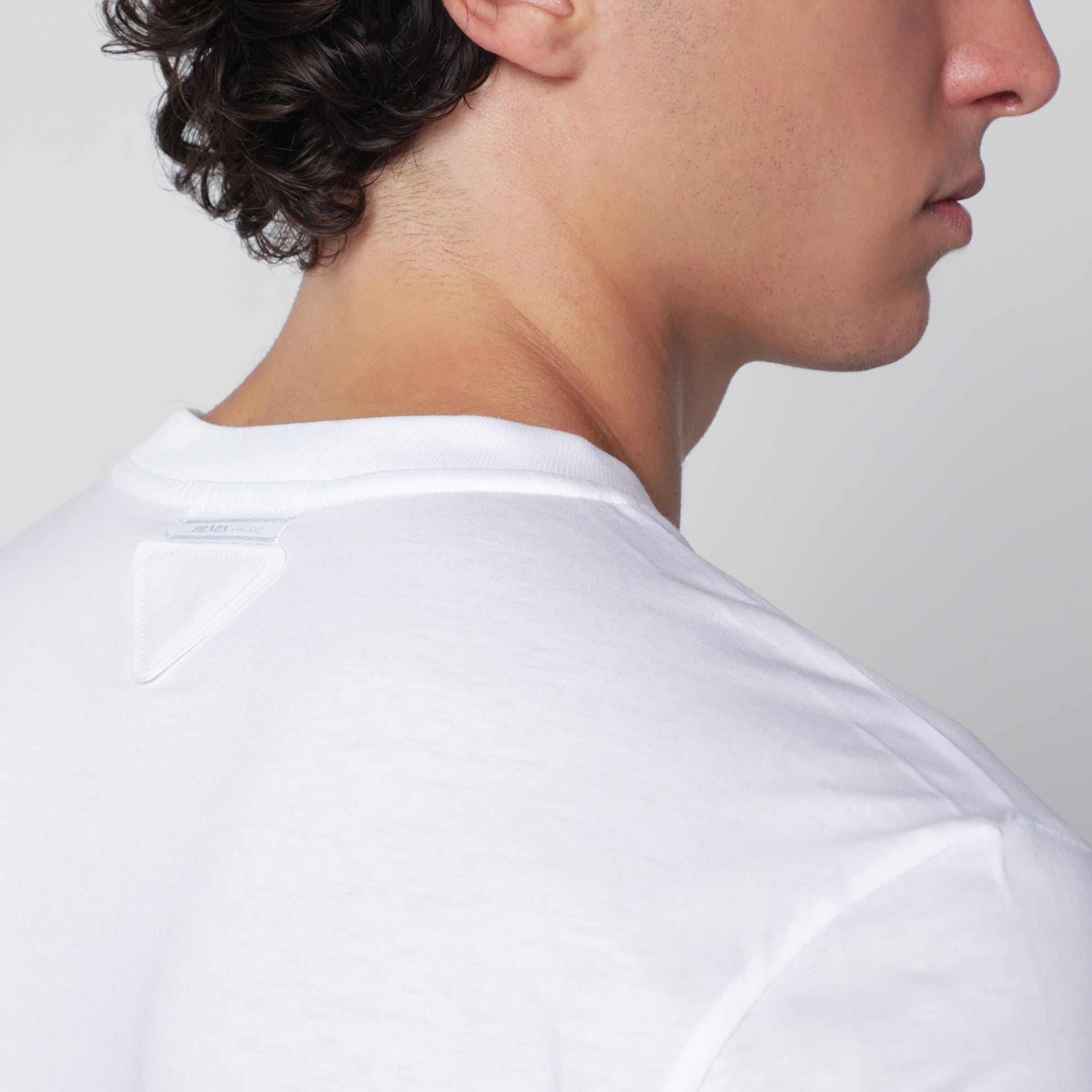 Set di tre T-shirt bianche in cotone