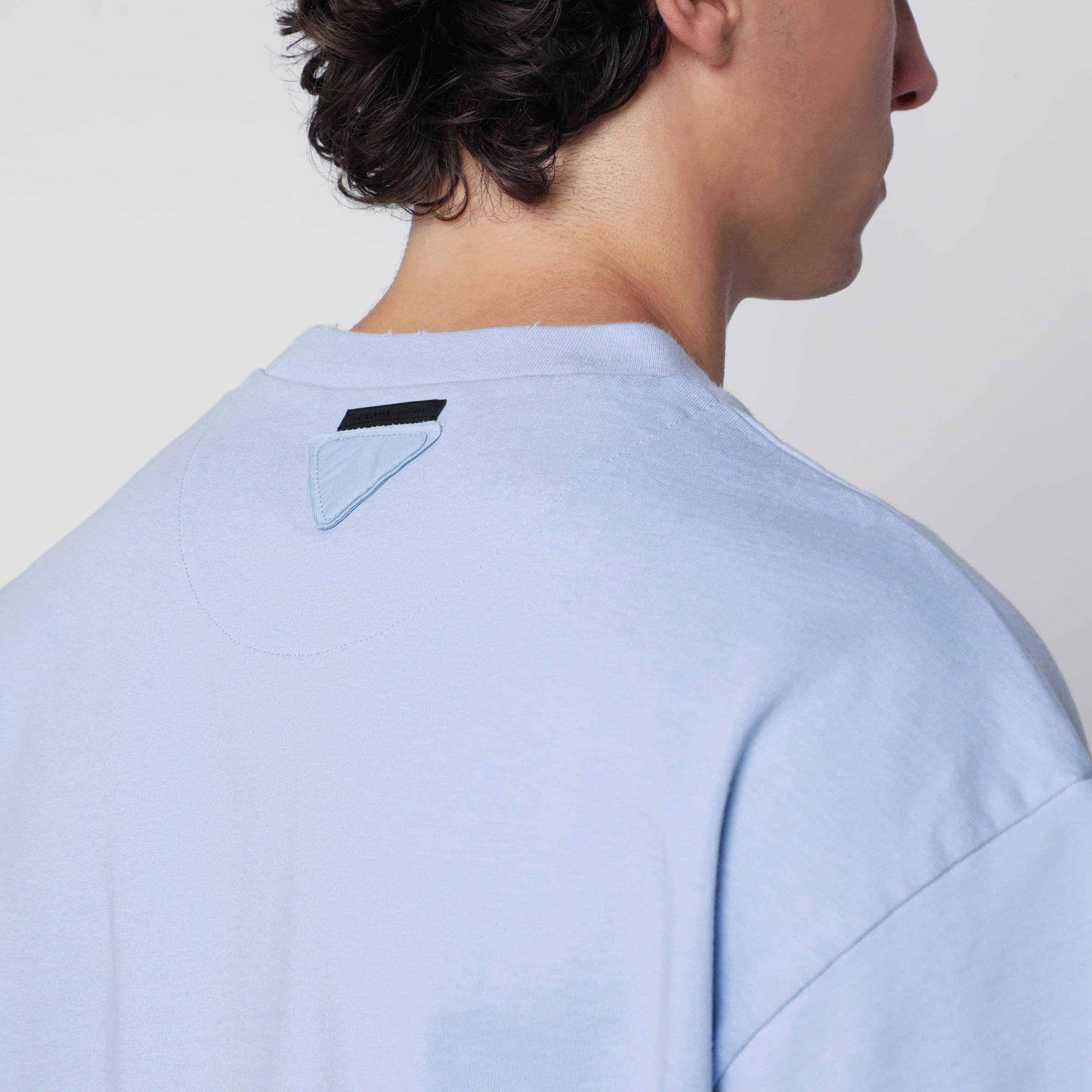 Prada Sky Blue Cotton T-Shirt | TheDoubleF