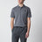 Steel grey cotton piqué polo shirt
