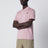 Pink cotton piqué polo