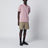 Pink cotton piqué polo