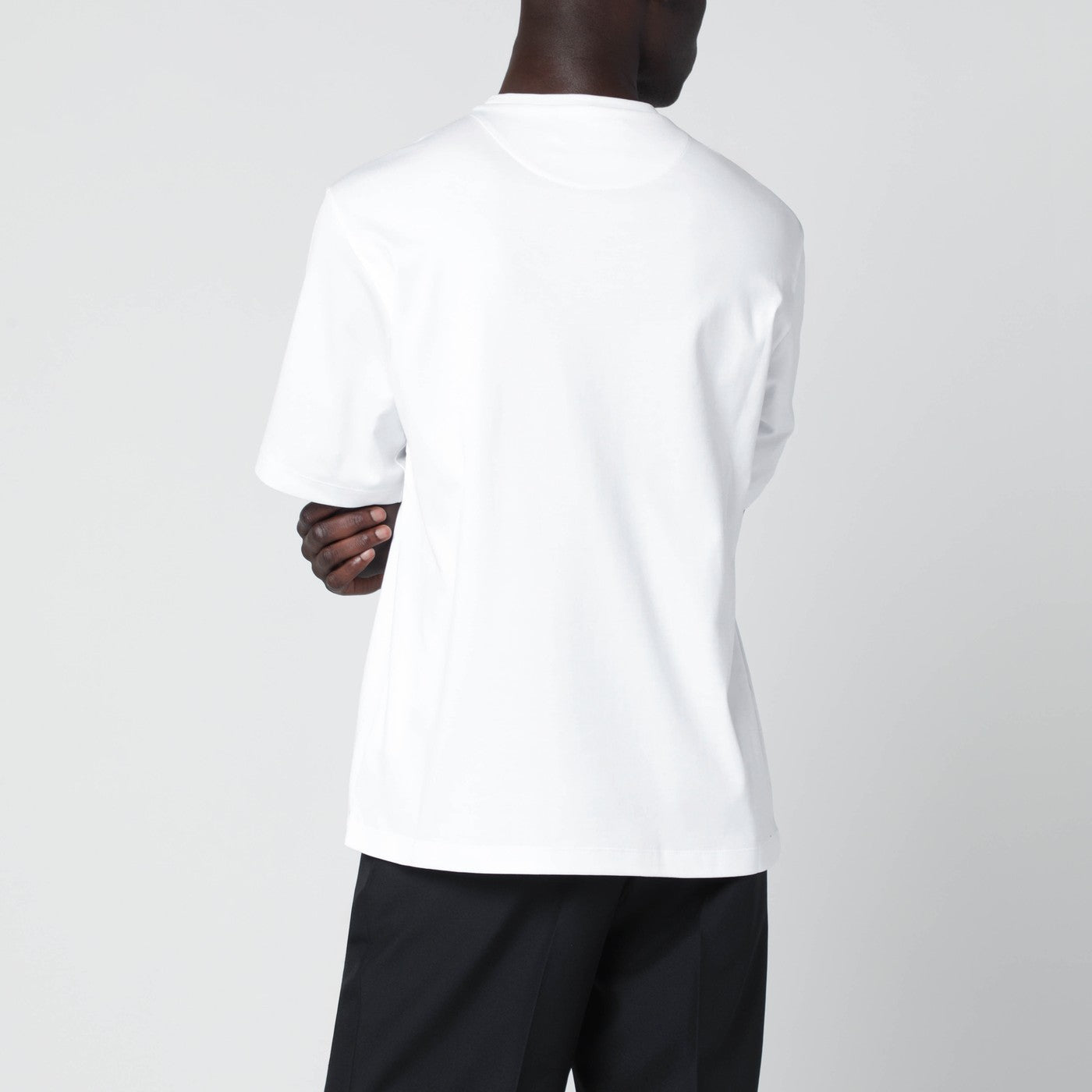 White T-shirt with triangle logo